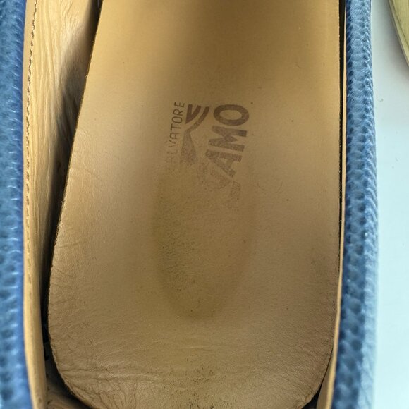 Salvatore Ferragamo Sardegna Navy Blue Leather Men\'s Loafers US 9.5 D main image 13